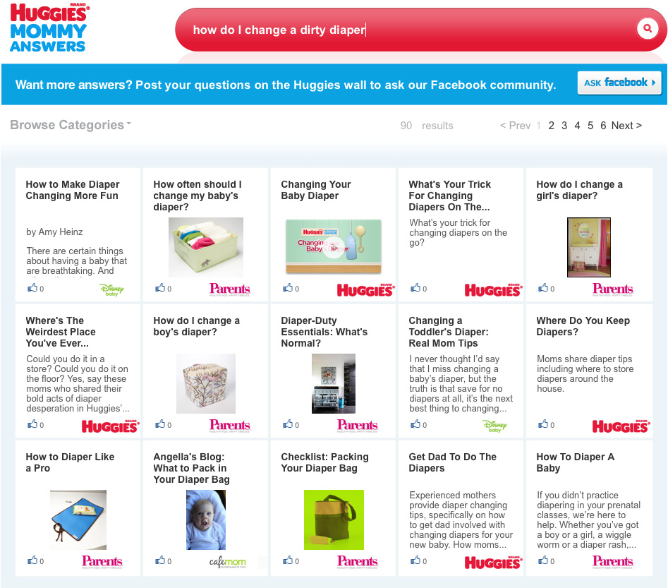 Huggies Results Page